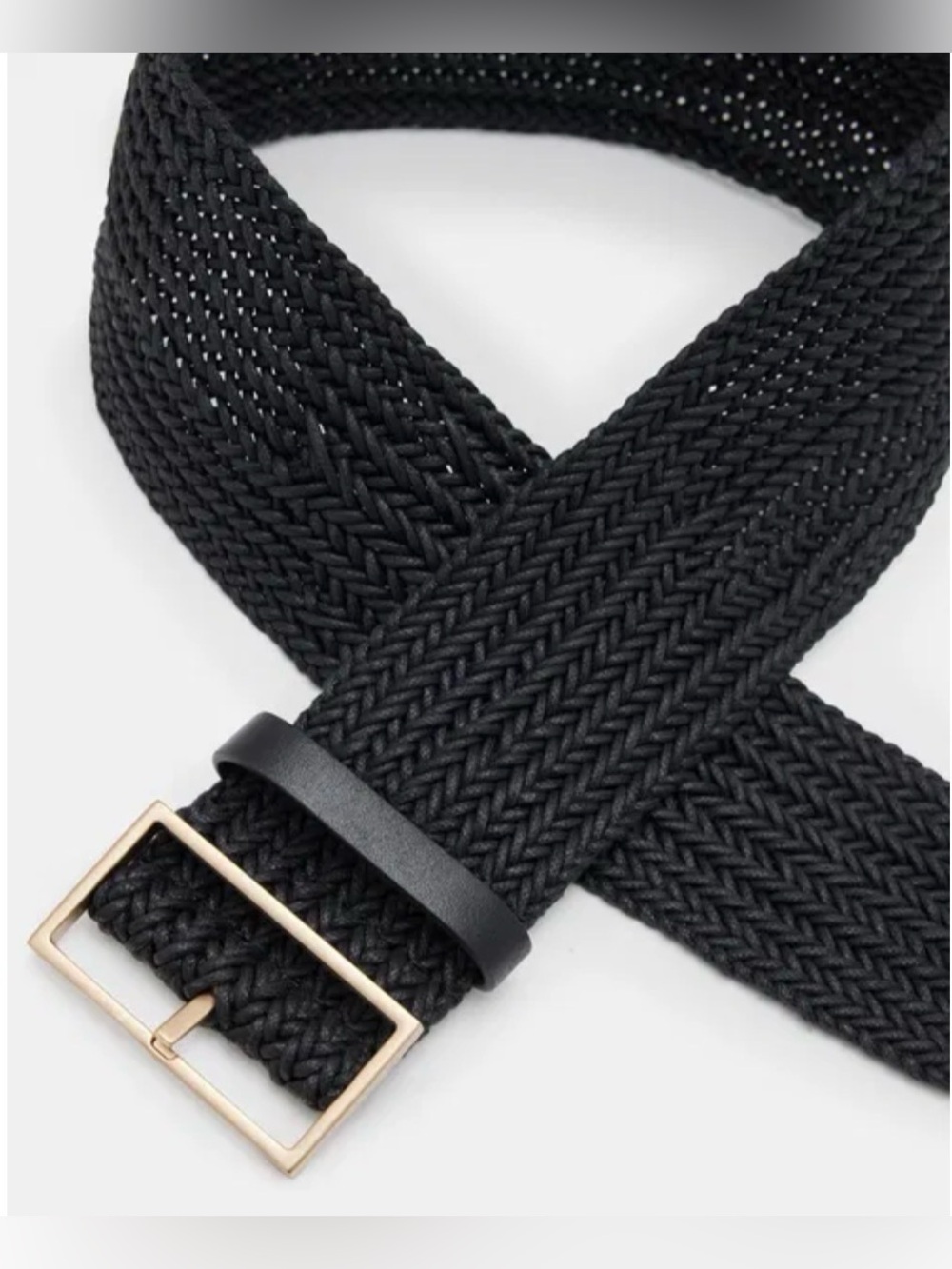 Black Braided AllSaints Belt L/XL